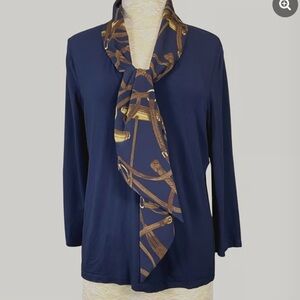 Ralph Lauren Shirt with built in scarf - Medium